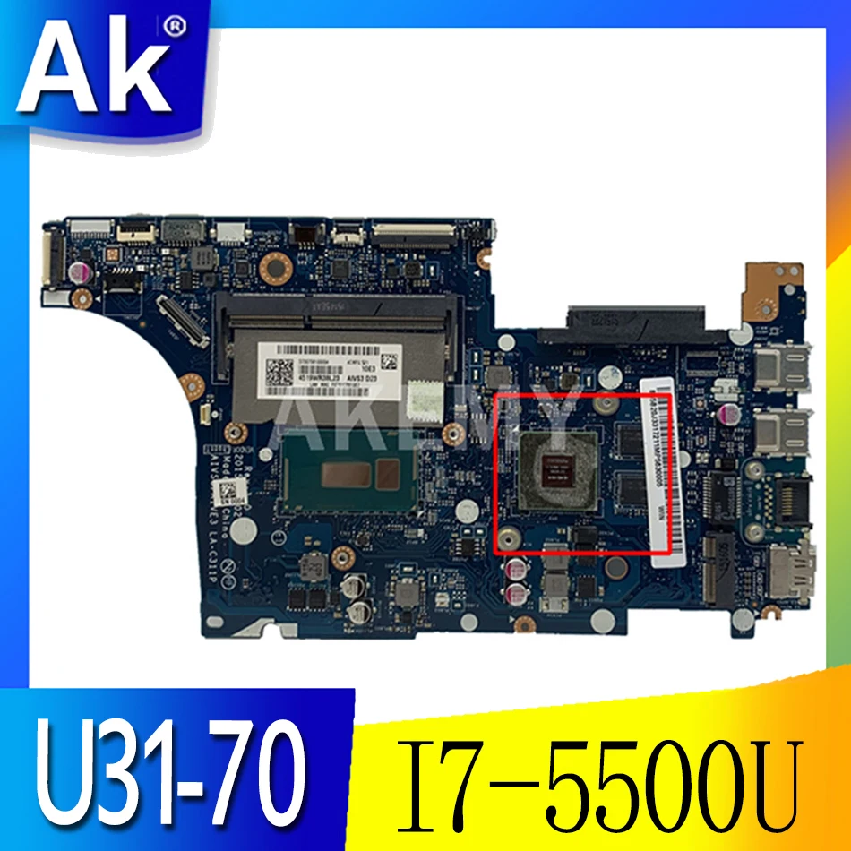 AIVS3/AIVE3 LA-C311P материнская плата для ноутбука Lenovo IdeaPad U31-70 оригинальная материнская плата I7-5500U GT920M полностью протестированная плата высокого ...
AIVS3/AIVE3 LA-C311P материнская плата для ноутбука Lenovo IdeaPad U31-70 оригинальная материнская плата I7-5500U GT920M полностью протестированная плата высокого ...