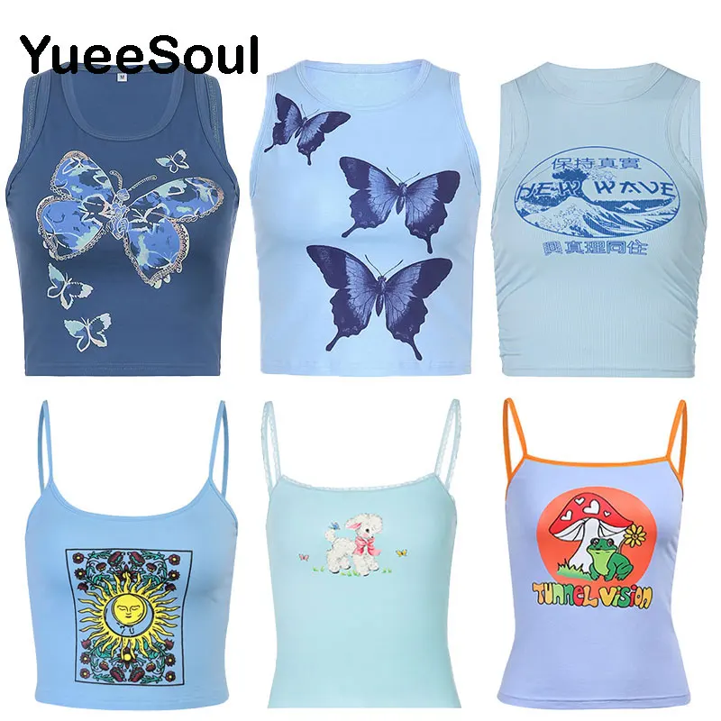 Sexy Tank Top Blue Halter Y2K Tops Women Summer Camis Backless Camisole Fashion Casual Tube Top Female Sleeveless 90s Camisole
Sexy Tank Top Blue Halter Y2K Tops Women Summer Camis Backless Camisole Fashion Casual Tube Top Female Sleeveless 90s Camisole