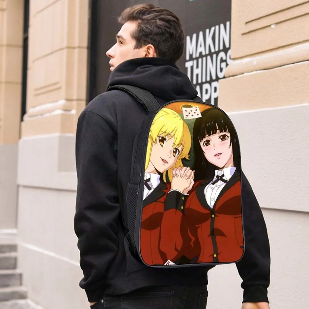 Kakegurui Backpack Anime Cosplay Jabami Yumeko Meari Saotome 3D Print Beautiful Shoulder Unisex Travel School Bags For Teenage 
Kakegurui Backpack Anime Cosplay Jabami Yumeko Meari Saotome 3D Print Beautiful Shoulder Unisex Travel School Bags For Teenage