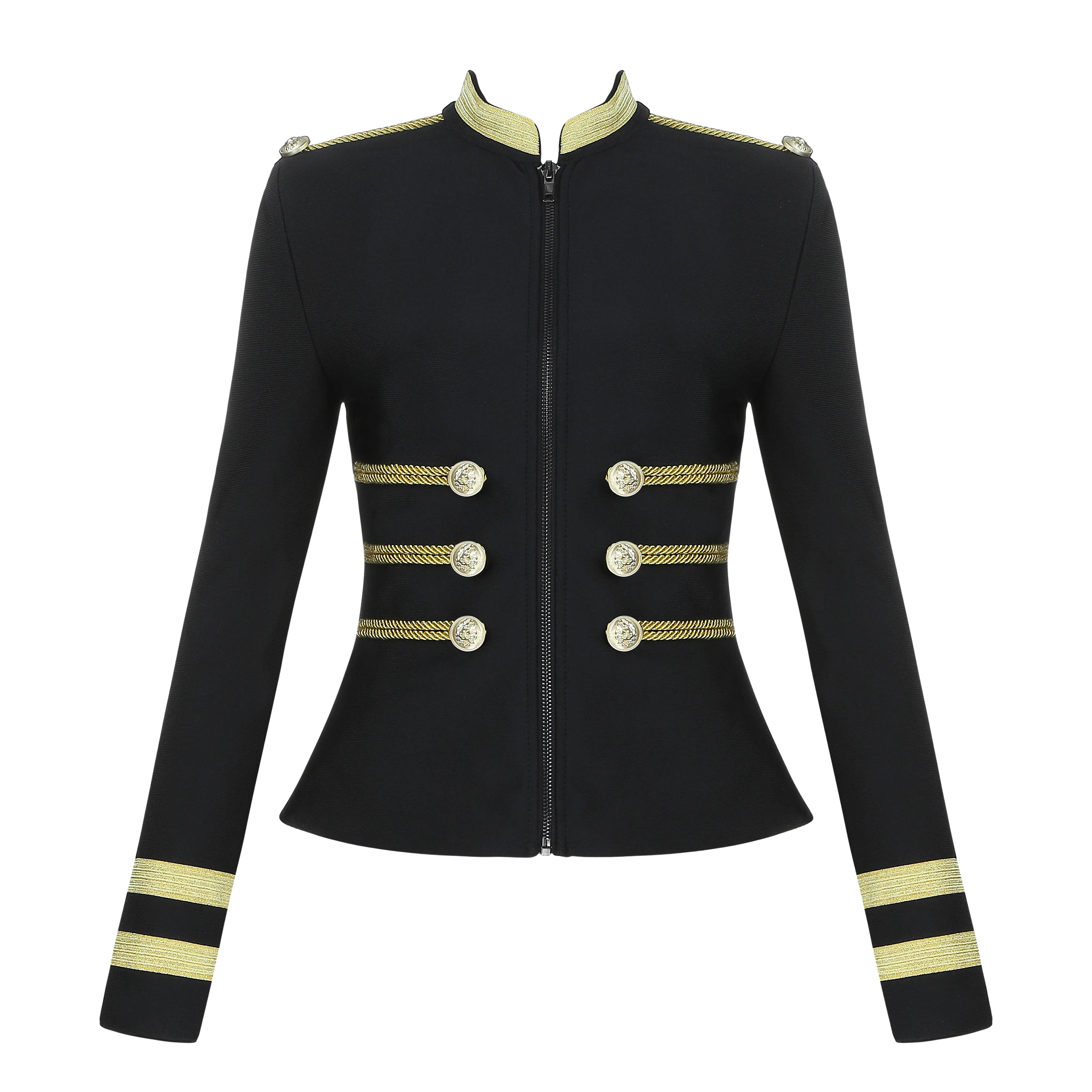 2019 new black Elegant fashion Coats Button O-Neck long sleeve high quality celebrity Evening Party bandage Jackets
2019 new black Elegant fashion Coats Button O-Neck long sleeve high quality celebrity Evening Party bandage Jackets