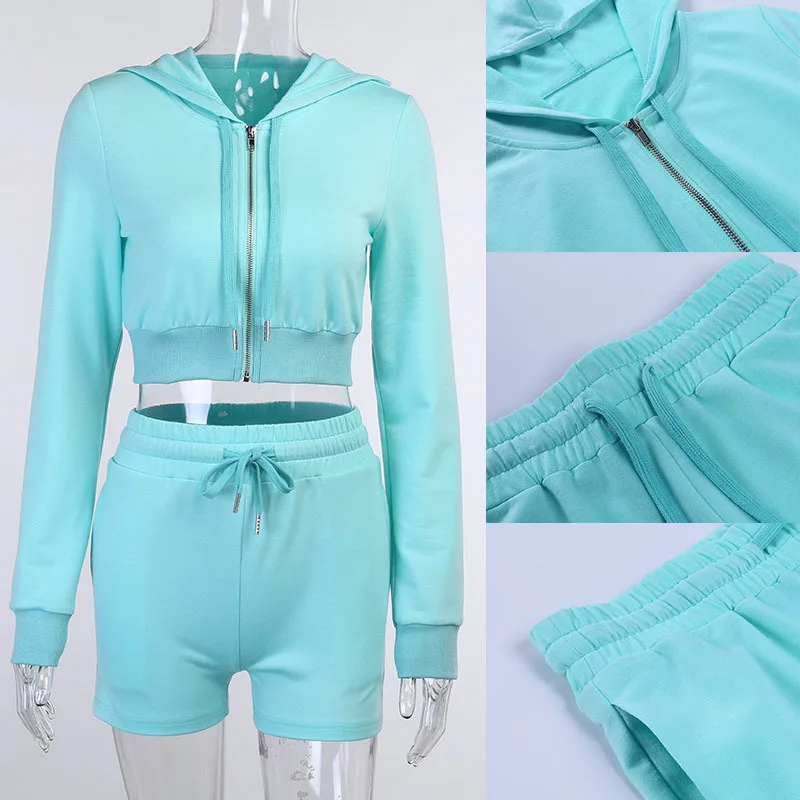 Giyu Hooded Sweatshirt Two Piece Set Women Sexy Bodycon Crop Top Shorts Sets Autumn Long Sleeve Zipper Tracksuit 2 Piece Set
Giyu Hooded Sweatshirt Two Piece Set Women Sexy Bodycon Crop Top Shorts Sets Autumn Long Sleeve Zipper Tracksuit 2 Piece Set