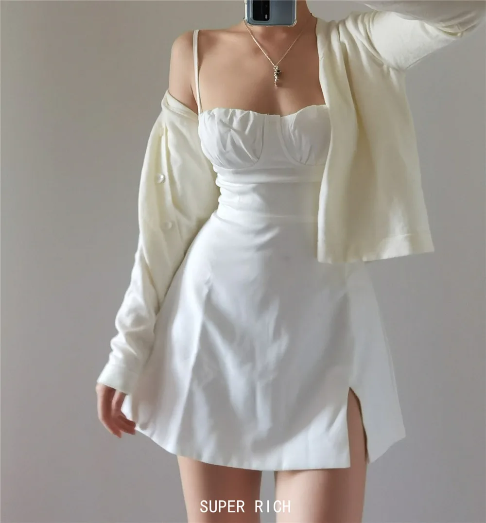 Summer Slash Neck Mini Sexy Shoulder Spaghetti Strap Dress Women White Elegant Casual Solid Beach Party Boho Dresses Robe 2021
Summer Slash Neck Mini Sexy Shoulder Spaghetti Strap Dress Women White Elegant Casual Solid Beach Party Boho Dresses Robe 2021