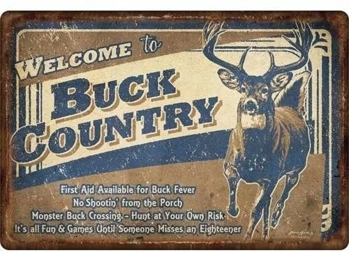 Welcome To Buck Country Elk Poster Tin Sign Metal Plaque Home Bar Coffee Shop Wall Decoration Retro Metal Plate 12*8 Inch
Welcome To Buck Country Elk Poster Tin Sign Metal Plaque Home Bar Coffee Shop Wall Decoration Retro Metal Plate 12*8 Inch
