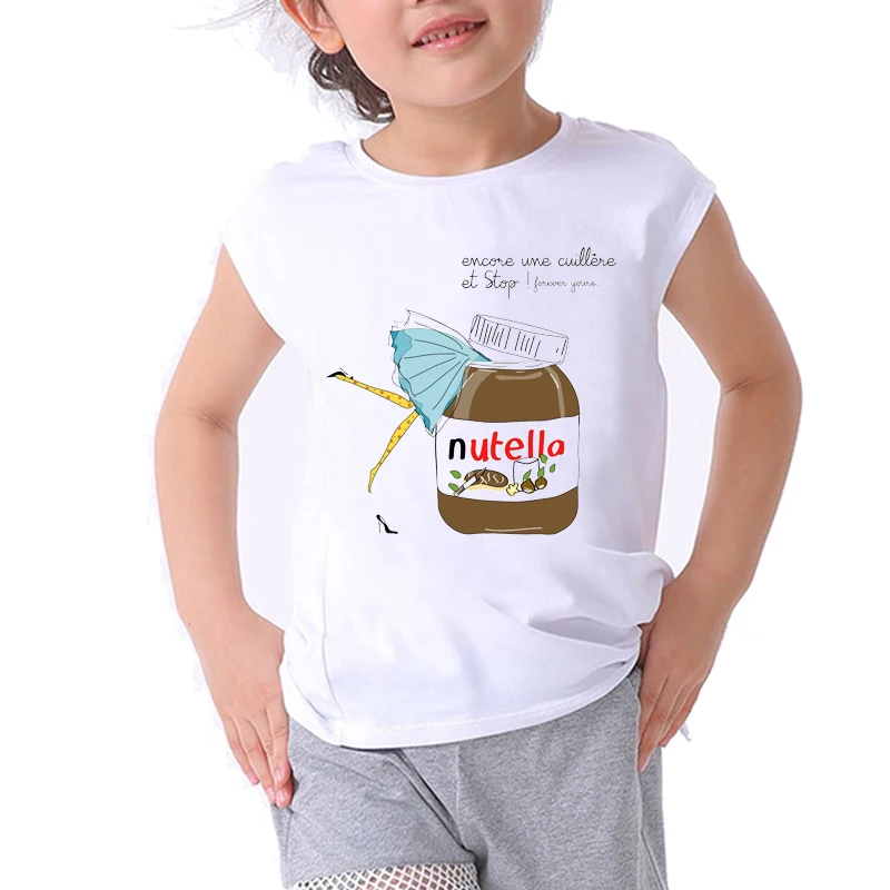 

cute t shirt for girls clothes nutella children clothing tshirt girl cute cartoon print graphic t shirts funny kids clothes boys