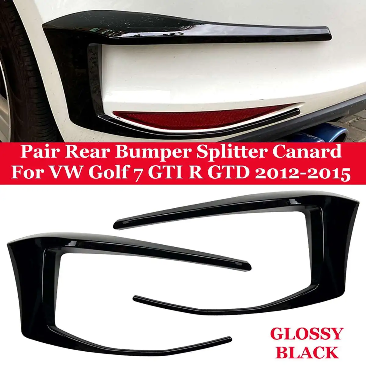 Rear Bumper Splitter Canard Fog Lamp Light Trim For VW Golf 7 MK 7 GTI R GTD 2012-2015/VW Golf 7.5 MK 7.5 GTI R GTD 2016-2019
Rear Bumper Splitter Canard Fog Lamp Light Trim For VW Golf 7 MK 7 GTI R GTD 2012-2015/VW Golf 7.5 MK 7.5 GTI R GTD 2016-2019