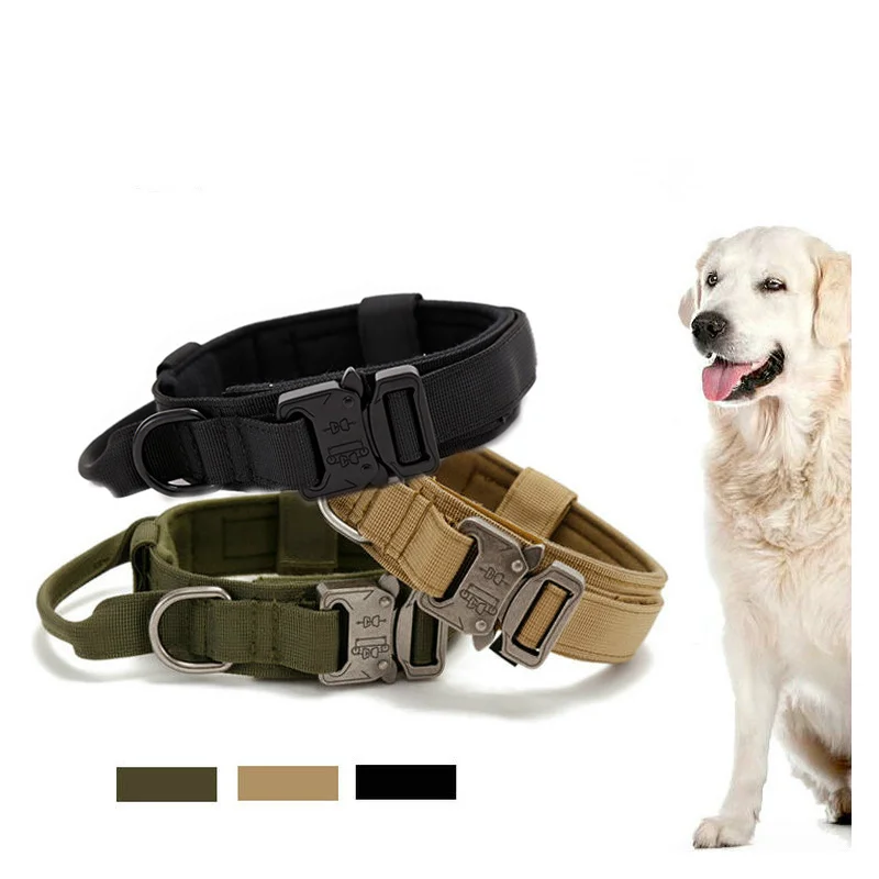 Military Tactical Dog Collar Adjustable Pets Dog Collars Leash Control Handle Training Pet Cat Dog Collar For Small Large Dogs
Military Tactical Dog Collar Adjustable Pets Dog Collars Leash Control Handle Training Pet Cat Dog Collar For Small Large Dogs