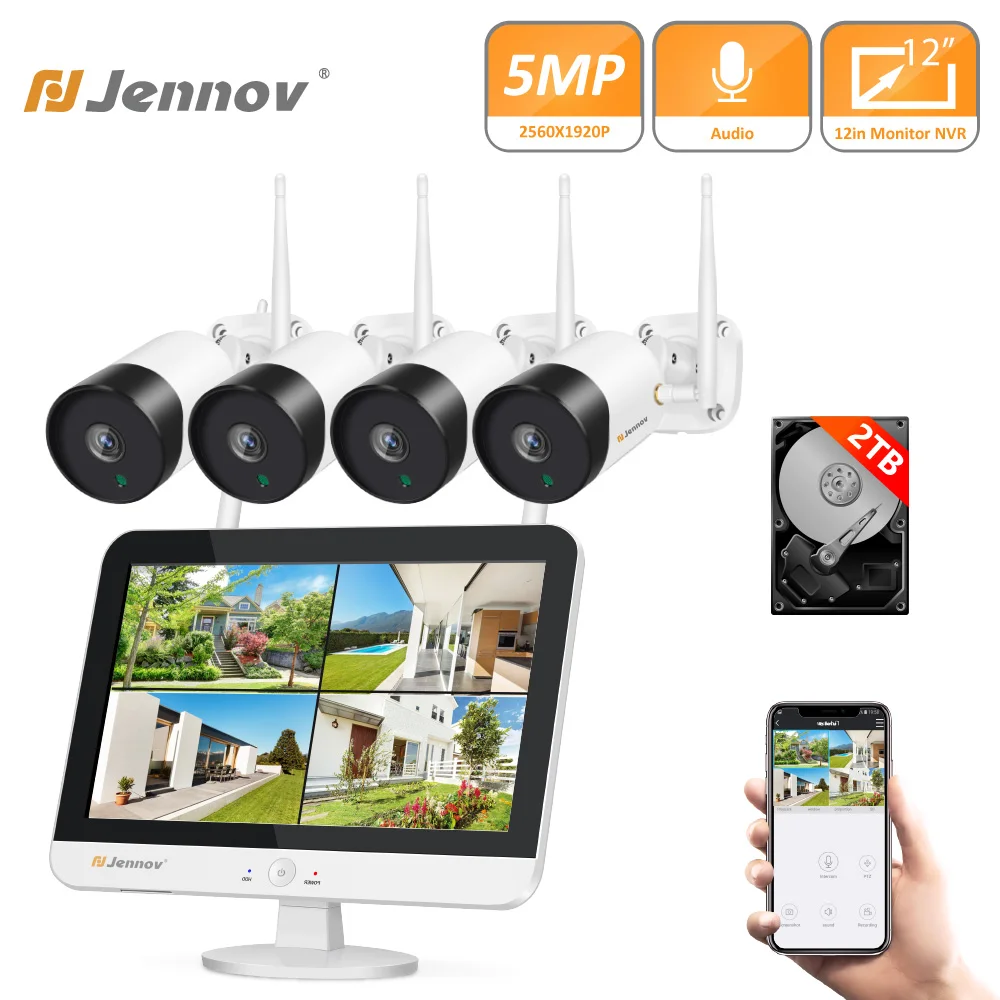 1920P Security Surveillance Camera System 12Inch Wireless Monitor NVR Recorder Kit Wifi Audio CCTV 5MP Outdoor Camera Video Set
1920P Security Surveillance Camera System 12Inch Wireless Monitor NVR Recorder Kit Wifi Audio CCTV 5MP Outdoor Camera Video Set