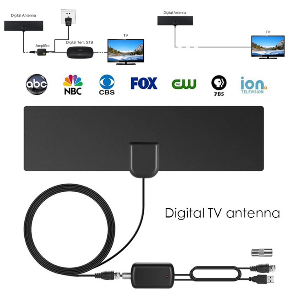 New 80 Miles Digital TV Antenna Indoor HDTV Amplified Signal Booster Receiver 4K HD 1080P DF
New 80 Miles Digital TV Antenna Indoor HDTV Amplified Signal Booster Receiver 4K HD 1080P DF