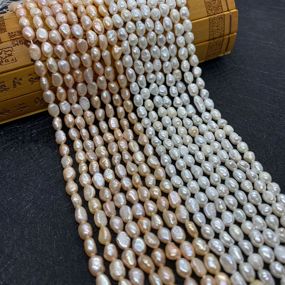 Multicolor Freshwater Pearl Beads High-quality Perforated Bulk Rice-shaped Beads Used To Make DIY Women's Bracelet Necklace4.5mm
Multicolor Freshwater Pearl Beads High-quality Perforated Bulk Rice-shaped Beads Used To Make DIY Women's Bracelet Necklace4.5mm