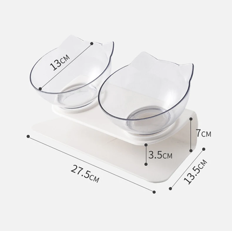 New Non-slip Cat Double Bowls with Raised Stand Pet Food Water Bowls for Cats Dogs Feeders Pet Supplies With Protection Cervical
New Non-slip Cat Double Bowls with Raised Stand Pet Food Water Bowls for Cats Dogs Feeders Pet Supplies With Protection Cervical