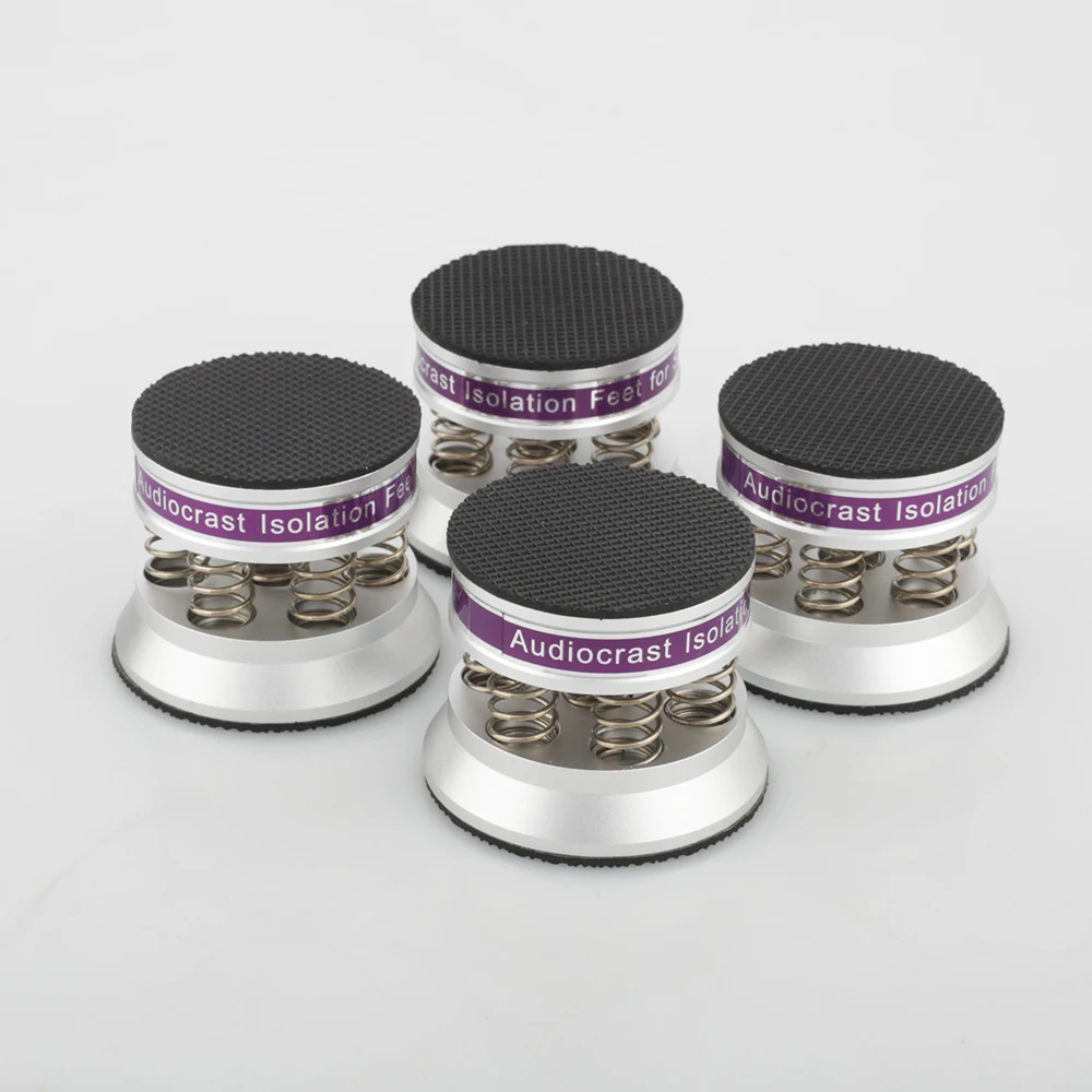 4PCS Silver Aluminum Spring Speakers Spikes Isolation Stand for HiFi Amplifier/Speaker/Turntable/Player
4PCS Silver Aluminum Spring Speakers Spikes Isolation Stand for HiFi Amplifier/Speaker/Turntable/Player
