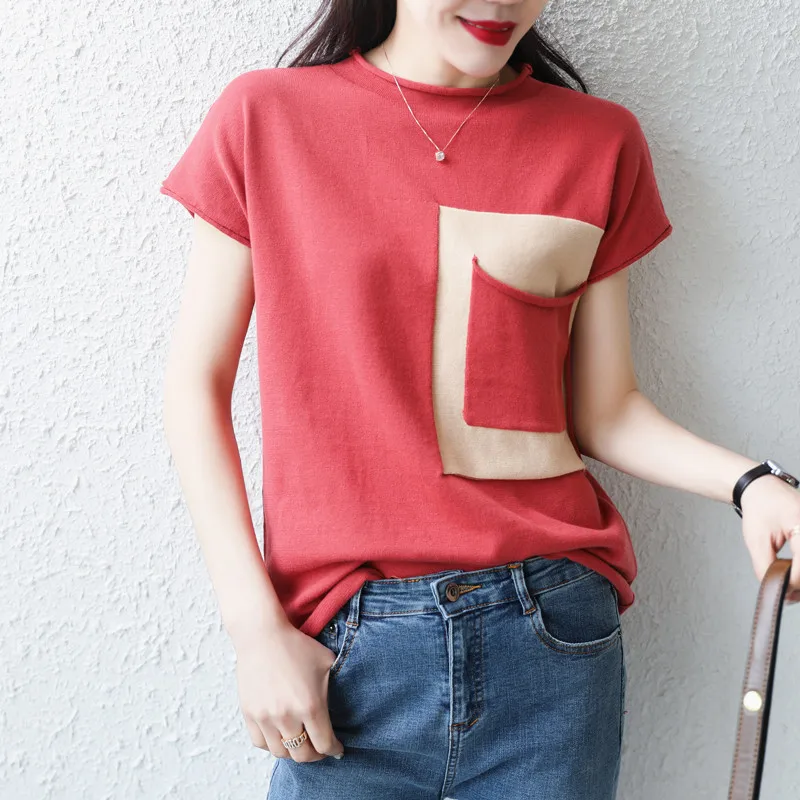 Lafarvie Cotton Oversized T Shirt Women 2021 Fashion Ropa Verano Mujer O Neck Short Sleeve Pocket Patchwork Casual Knit Tees
Lafarvie Cotton Oversized T Shirt Women 2021 Fashion Ropa Verano Mujer O Neck Short Sleeve Pocket Patchwork Casual Knit Tees