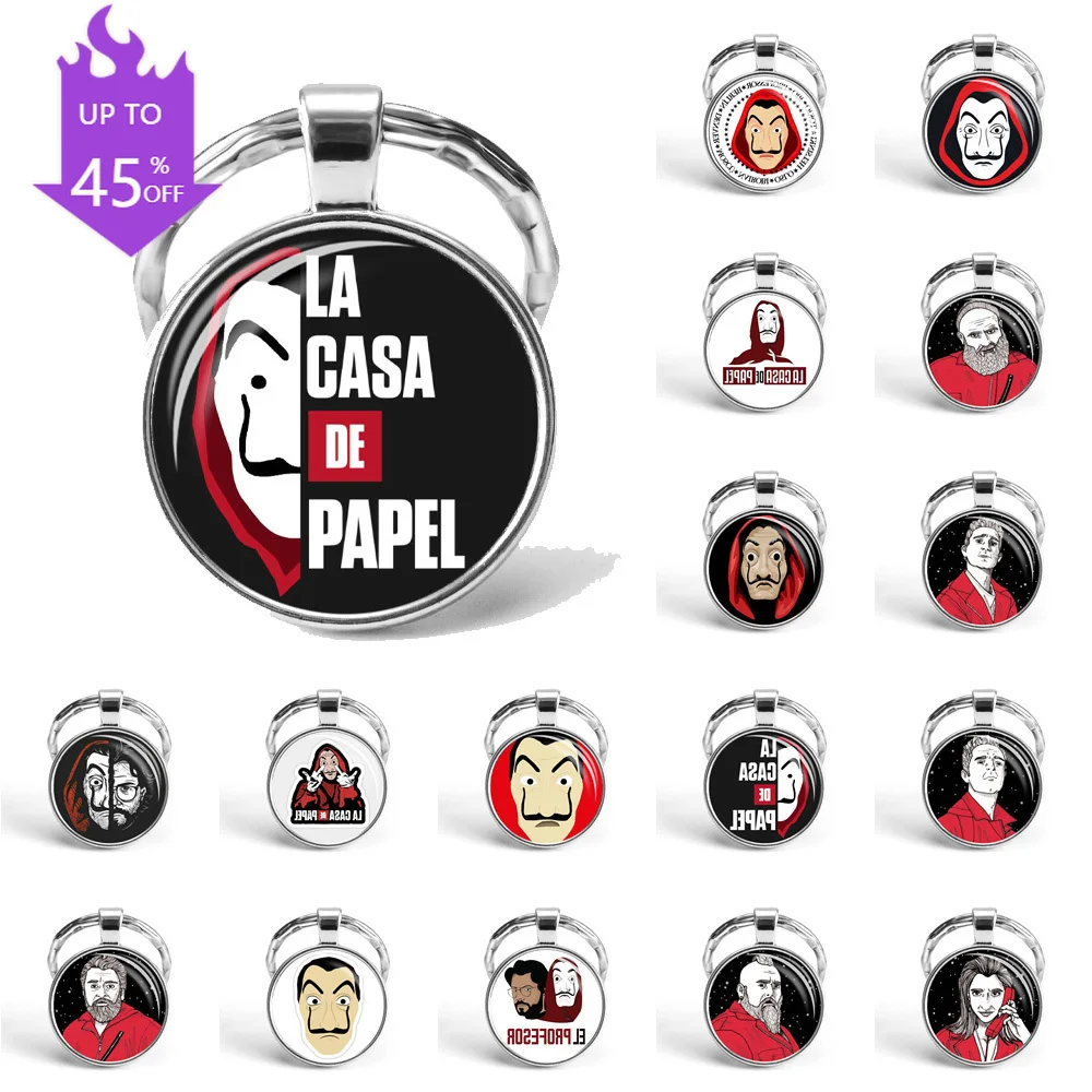 La Casa De Papel Keyring The House of Paper Money Heist Keychain Salvador Dali Professor Funny Key Chain Jewelry Gift
La Casa De Papel Keyring The House of Paper Money Heist Keychain Salvador Dali Professor Funny Key Chain Jewelry Gift