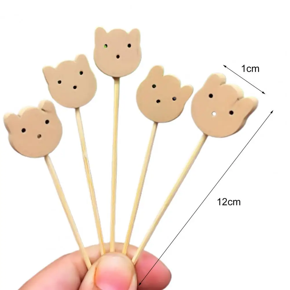 100Pcs Disposable Eco-friendly Lightweight Fruit Toothpick Safe Bamboo Cartoon Pattern Cute Cocktail Party Home Accessories
100Pcs Disposable Eco-friendly Lightweight Fruit Toothpick Safe Bamboo Cartoon Pattern Cute Cocktail Party Home Accessories