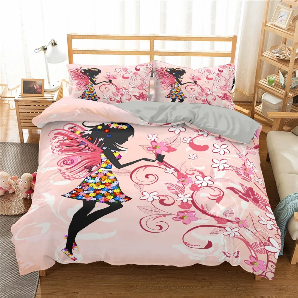 Cartoon Bedding Sets 3D Duvet Cover Set Flowers Girls Quilt Covers Pillowcase King Queen Size Bedclothes For Home Decor
Cartoon Bedding Sets 3D Duvet Cover Set Flowers Girls Quilt Covers Pillowcase King Queen Size Bedclothes For Home Decor