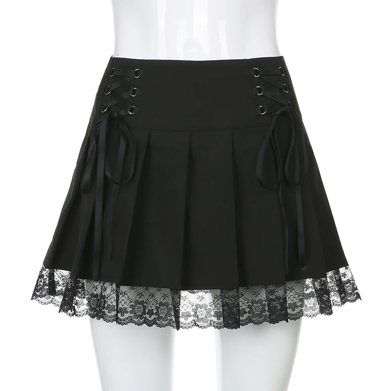 Mini Skirts Black Cross Bandage Lace Up High Waist Pleated Goth Skirt Woman 2021 Punk Style Aesthetic Streetwear Party Club
Mini Skirts Black Cross Bandage Lace Up High Waist Pleated Goth Skirt Woman 2021 Punk Style Aesthetic Streetwear Party Club