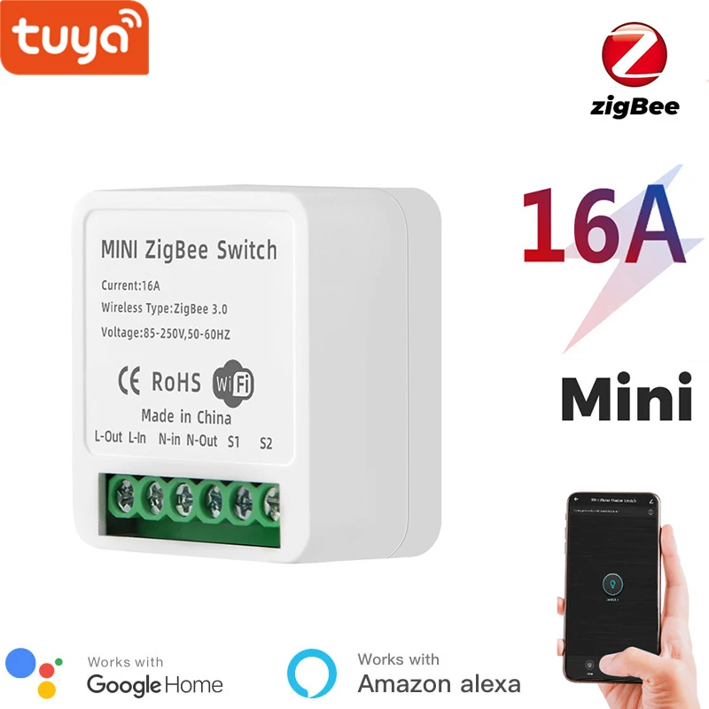 Tuya Zigbee Mini 2 Way on-off Switch, Tuya Smart Breaker, Stair Dual Control Switch, Compatible With Alexa and Google Home
Tuya Zigbee Mini 2 Way on-off Switch, Tuya Smart Breaker, Stair Dual Control Switch, Compatible With Alexa and Google Home