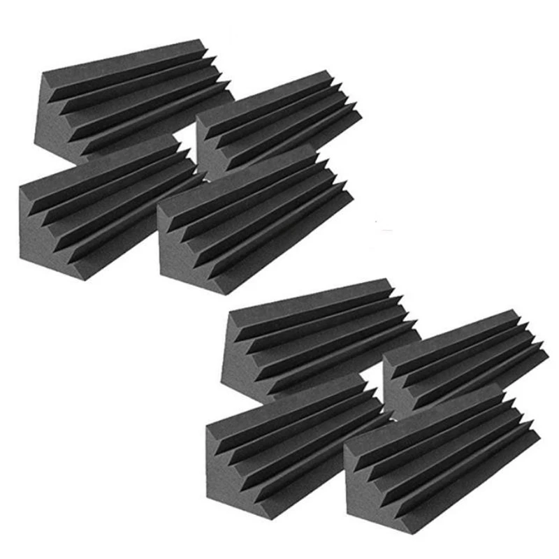 8 Pcs Acoustic Panels Studio Acoustic Soundproof Foam,Sound Treatment Bass Trap Corner,Sound Panels Wedges,12X12X48cm 
8 Pcs Acoustic Panels Studio Acoustic Soundproof Foam,Sound Treatment Bass Trap Corner,Sound Panels Wedges,12X12X48cm