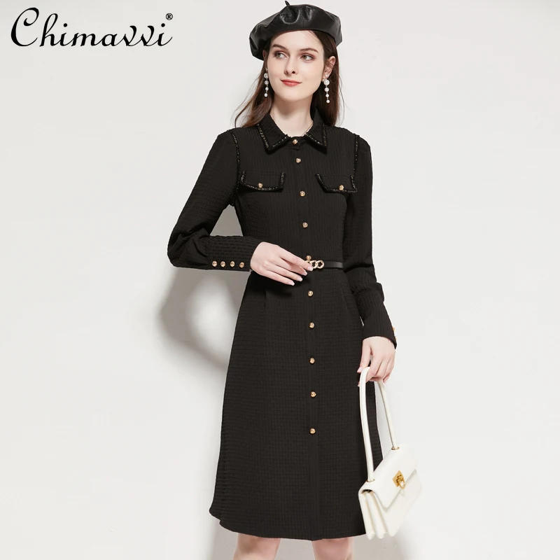 Women's Wear High Waist Black Dress Hepburn Style Waist Slimming Dress Female High Waist A Line Korean Bodycon Dress
Women's Wear High Waist Black Dress Hepburn Style Waist Slimming Dress Female High Waist A Line Korean Bodycon Dress