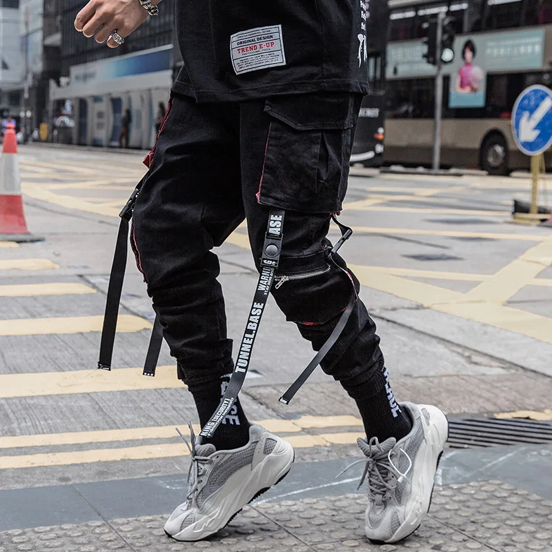Harajuku Fashion Streetwear Men Japanese Hip Hop Clothes Black Cargo Pants Ribbons Pockets Casual Military Harem Pants Joggers
Harajuku Fashion Streetwear Men Japanese Hip Hop Clothes Black Cargo Pants Ribbons Pockets Casual Military Harem Pants Joggers