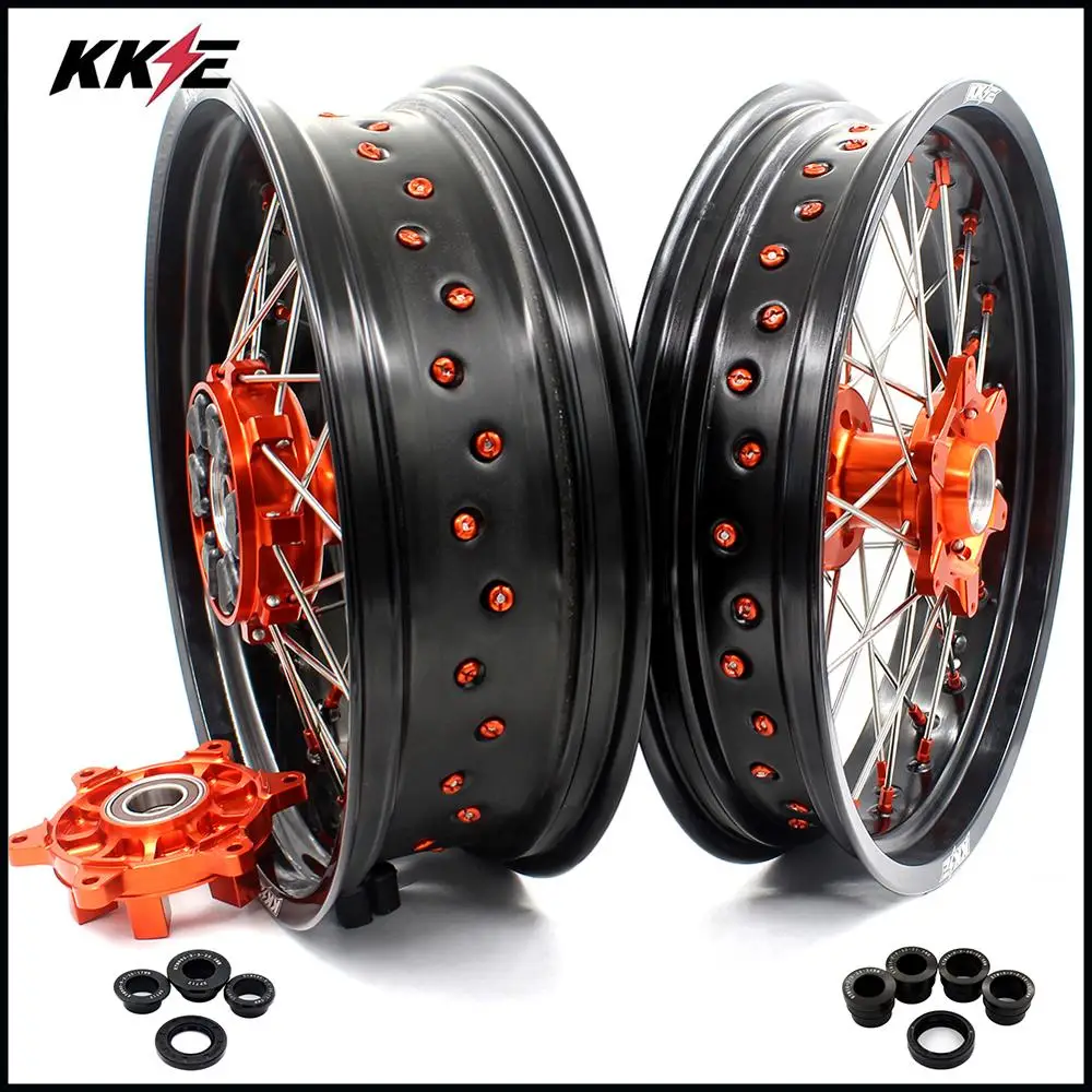 KKE 3 5/4 25 полный набор приводных колесных ободов Supermoto Cush для K 690 ENDURO R 2008 2019 SMC 2007 2011