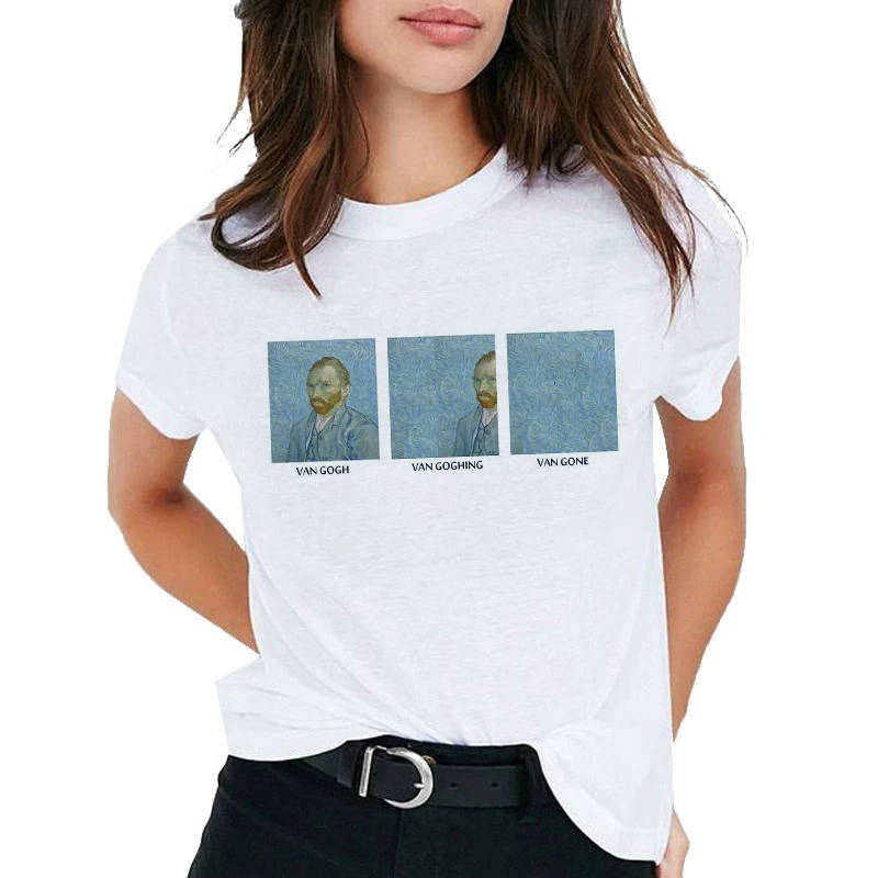 Van Gogh Women T Shirt Oil Art Print T-shirt Female Top Casual New Streetwear Tshirt Graphic Tee Shirts Harajuku Femme 2019
Van Gogh Women T Shirt Oil Art Print T-shirt Female Top Casual New Streetwear Tshirt Graphic Tee Shirts Harajuku Femme 2019