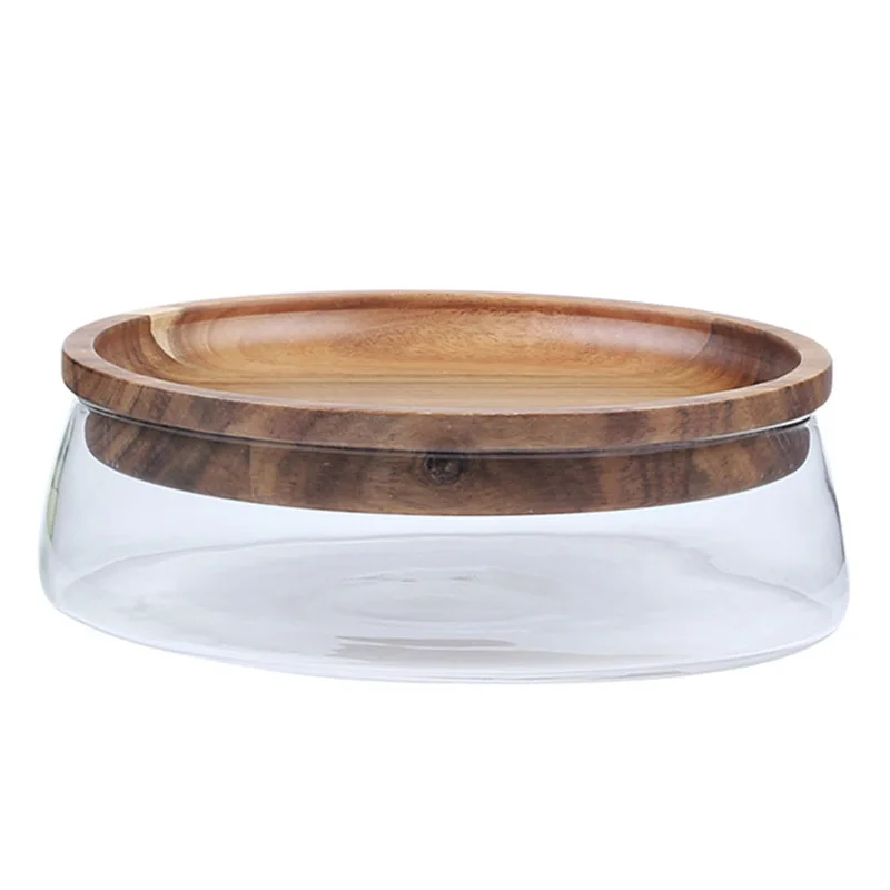 Glass Fruits Storage Box with Wooden Lid Container Double Layer Candy Storage Box Nuts and Dry Fruits Container Tray for Kitchen
Glass Fruits Storage Box with Wooden Lid Container Double Layer Candy Storage Box Nuts and Dry Fruits Container Tray for Kitchen