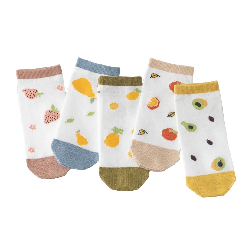 5 Pairs Pack Fruit Woman Socks Strawberry Pear Pineapple Tomatoes Kiwi Print Short Ankle Funny Kawaii Female Soft Girls Cartoon 
5 Pairs Pack Fruit Woman Socks Strawberry Pear Pineapple Tomatoes Kiwi Print Short Ankle Funny Kawaii Female Soft Girls Cartoon