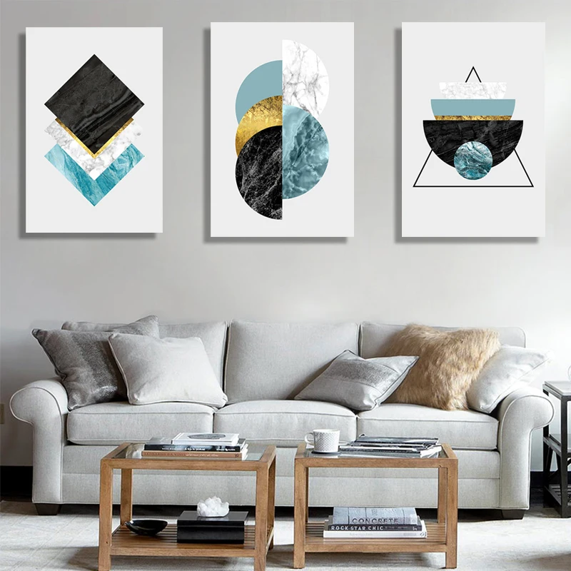Blue Gold Abstract Geometric Poster Nordic Canvas Print Wall Art Painting Modern Minimalist Picture Living Room Home Decoration
Blue Gold Abstract Geometric Poster Nordic Canvas Print Wall Art Painting Modern Minimalist Picture Living Room Home Decoration