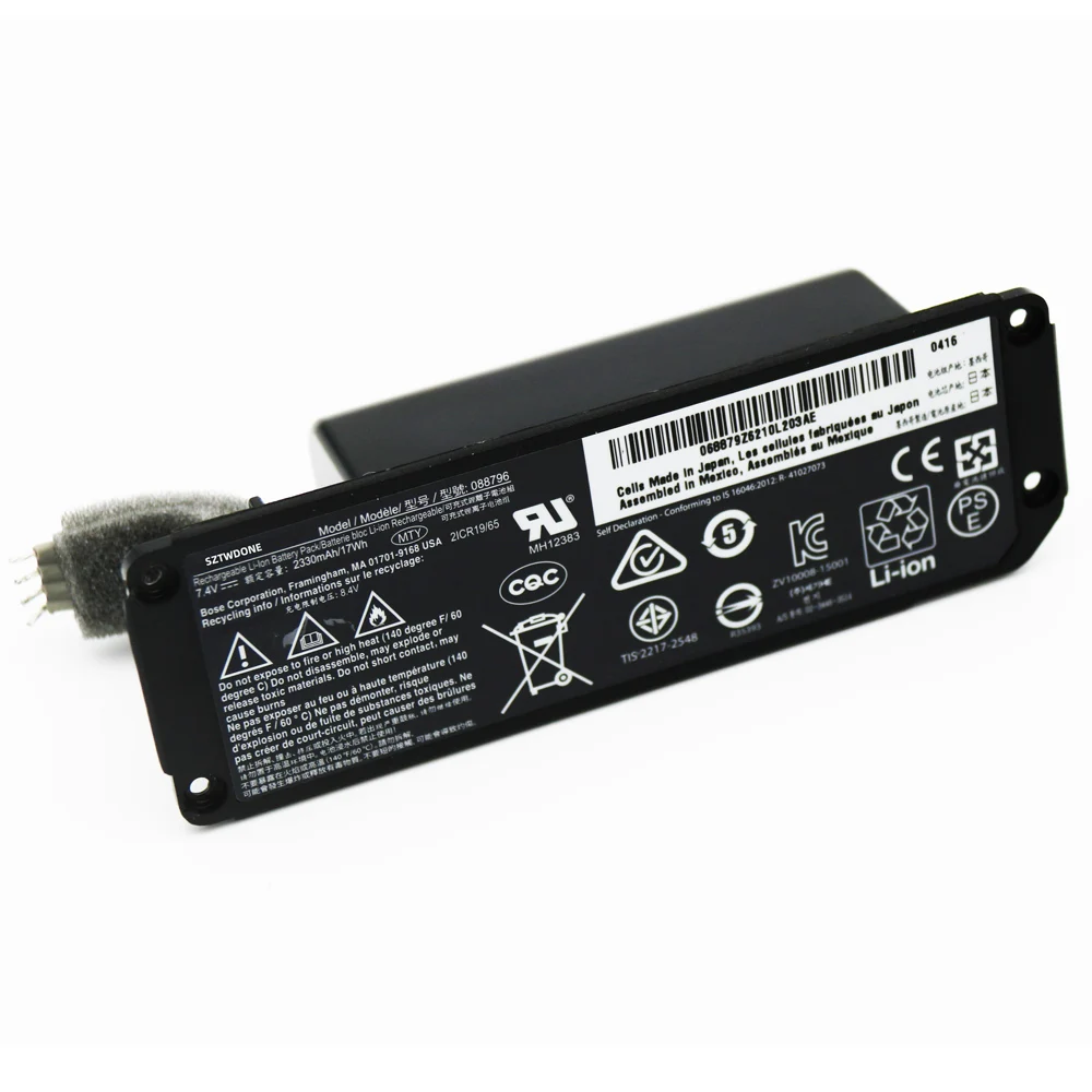 SZTWDONE 088796 088789 088772 battery For Bose SoundLink Mini 2 Bluetooth Mobile Speaker 7.4V 17WH 2330MAH
SZTWDONE 088796 088789 088772 battery For Bose SoundLink Mini 2 Bluetooth Mobile Speaker 7.4V 17WH 2330MAH