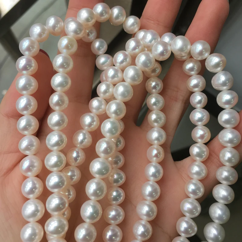Loose pearl strand pearl necklace Round shape with Size 8-9mm perfect luster for DIY Jewelry
Loose pearl strand pearl necklace Round shape with Size 8-9mm perfect luster for DIY Jewelry