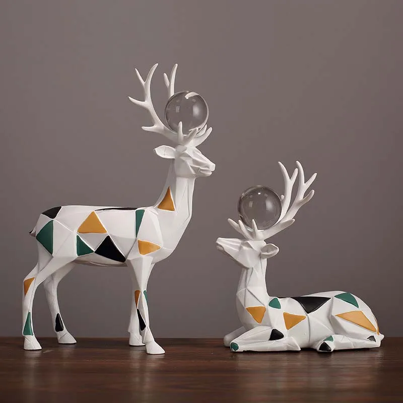 Statue Sculpture Couple Deer Figurine Geometric Christmas Decoration Accessories for Home Gifts Souvenirs Giftbox Resin
Statue Sculpture Couple Deer Figurine Geometric Christmas Decoration Accessories for Home Gifts Souvenirs Giftbox Resin