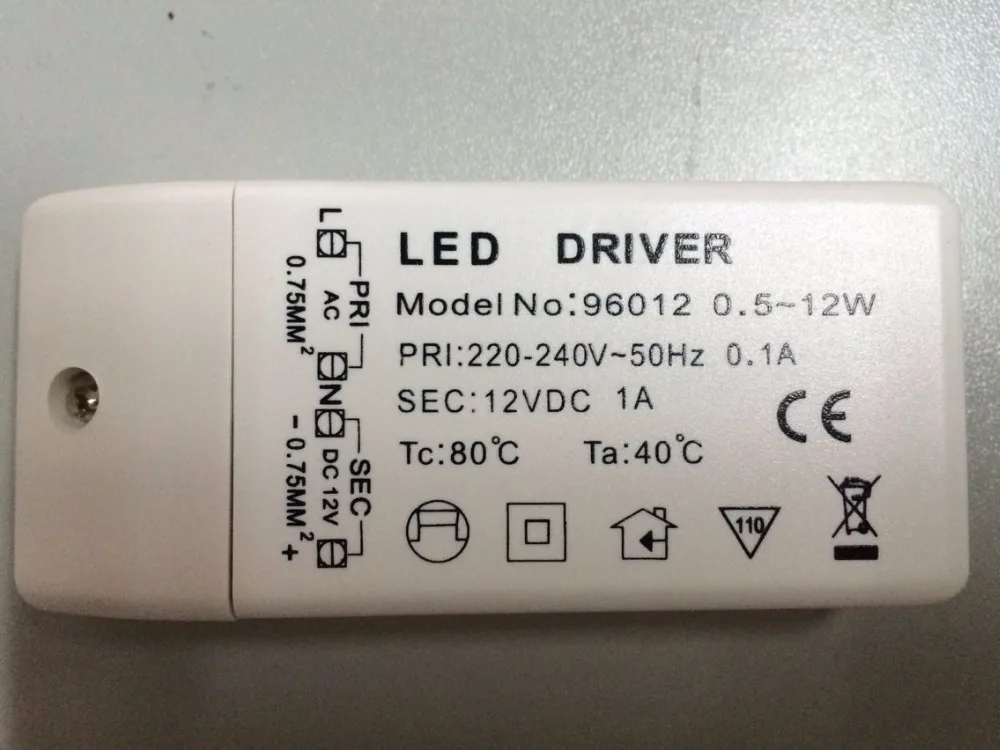 

1 pc CE UKCA 12W MR 16 LED LIGHT BULB Electronic Driver Transformer DC 12V Power Supply AC 220V-240V