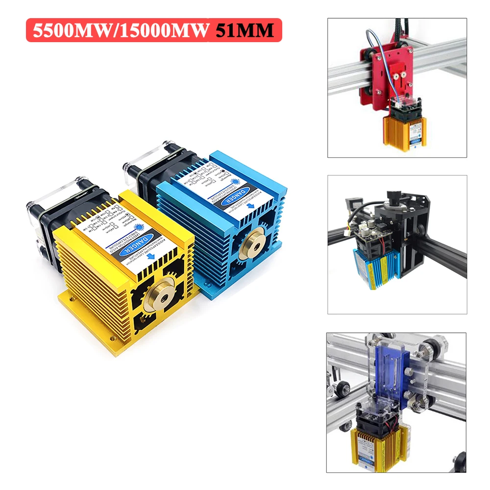 Updated Version 15W Laser Heads Focusing Yellow color 3P With TTL/PWM CNC Laser Engraving Module
Updated Version 15W Laser Heads Focusing Yellow color 3P With TTL/PWM CNC Laser Engraving Module