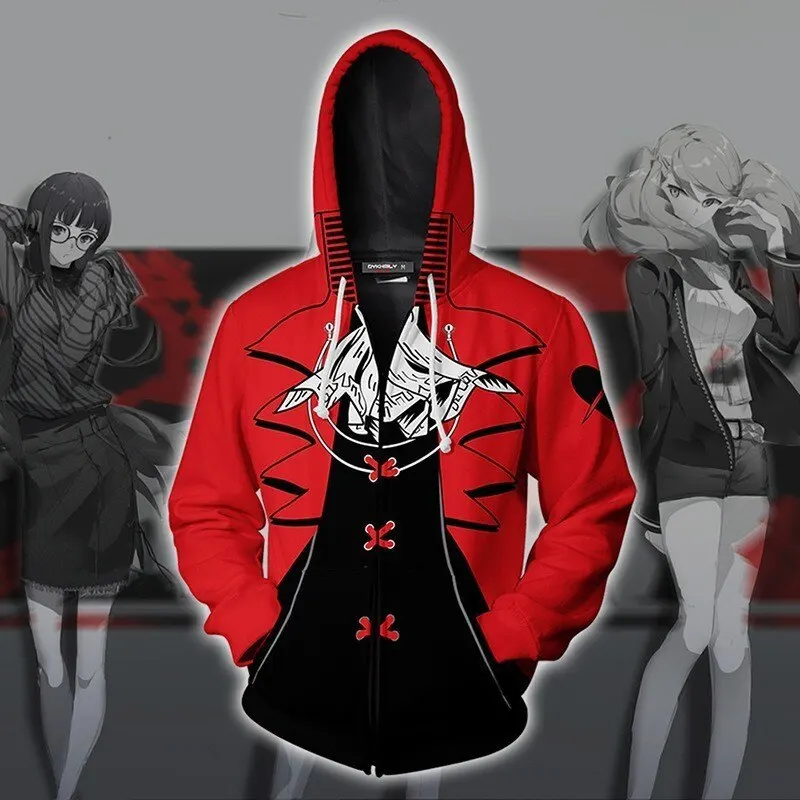 Anime Persona 5 Joker Hoodie Unisex Zipper Coat Ren Amamiya cosplay costume casual Jacket Women Men Cltothes casual Hoodie
Anime Persona 5 Joker Hoodie Unisex Zipper Coat Ren Amamiya cosplay costume casual Jacket Women Men Cltothes casual Hoodie