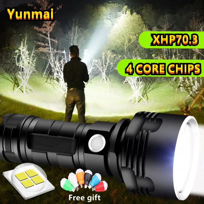 

300000 lm most powerful led flashlight torch cree xhp70 tactical flashlights XML L2 usb rechargeable flash light 18650 hand lamp