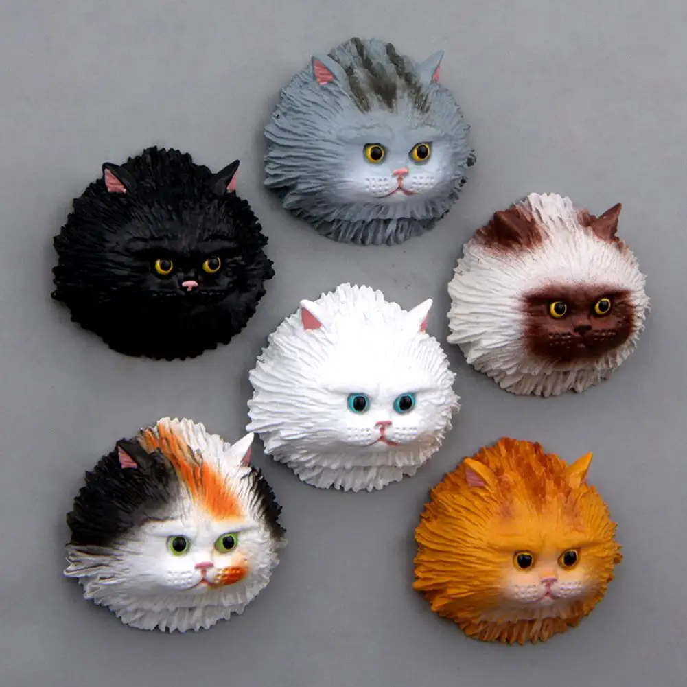 Cute Animal Cat Head Refrigerator Magnetic Sticker Resin Fridge Kitchen Decor 
Cute Animal Cat Head Refrigerator Magnetic Sticker Resin Fridge Kitchen Decor