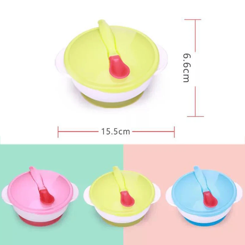 Baby Learning Dishes Set Food Bowl Spoon Kit Safety Temperature Sensing Spoon Baby Cutlery Sets Assist Training Bowl With Cover
Baby Learning Dishes Set Food Bowl Spoon Kit Safety Temperature Sensing Spoon Baby Cutlery Sets Assist Training Bowl With Cover