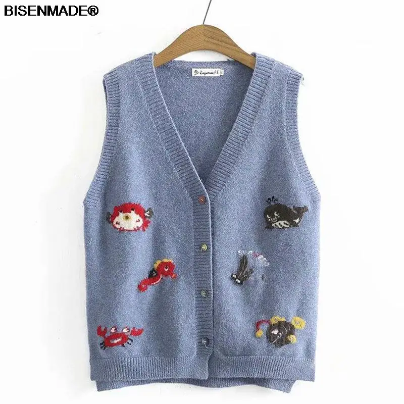 Sweater Vest Plus Size Women Clothing 2021 Autumn Winter New Jumper Sleeveless Cartoon Jacquard V-Neck Female Knitted Pullovers
Sweater Vest Plus Size Women Clothing 2021 Autumn Winter New Jumper Sleeveless Cartoon Jacquard V-Neck Female Knitted Pullovers