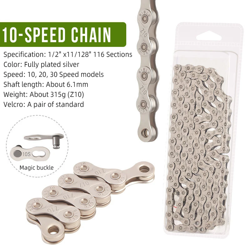 Chains 10/20/30-speed Chain Bicycle Parts Electroplated Silver For Mtb Silver Chain Mountain Road Bike Accessories
Chains 10/20/30-speed Chain Bicycle Parts Electroplated Silver For Mtb Silver Chain Mountain Road Bike Accessories