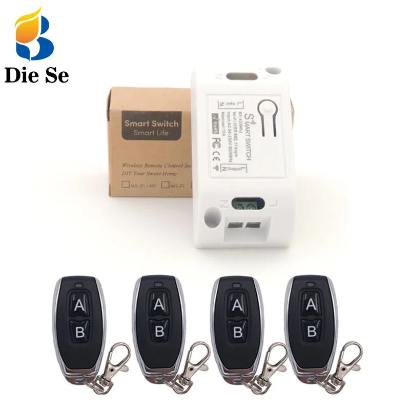 

Smart Automation Modules Wifi Wireless Switch and 433Mhz RF Remote Control Via IOS Android Phone Timing control Smart Switch