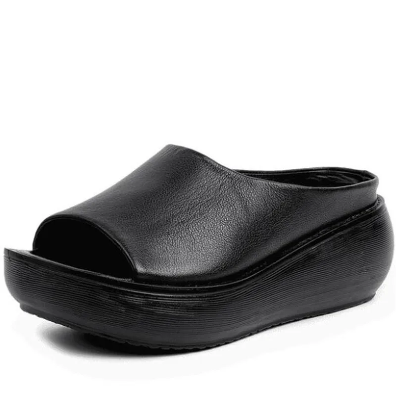2022 New Summer Top Cowhide Leather Sandals Thick Bottom Non-slip Wedge Sandal Slippers Fashion Fish Mouth Sandals Women Sandals
2022 New Summer Top Cowhide Leather Sandals Thick Bottom Non-slip Wedge Sandal Slippers Fashion Fish Mouth Sandals Women Sandals