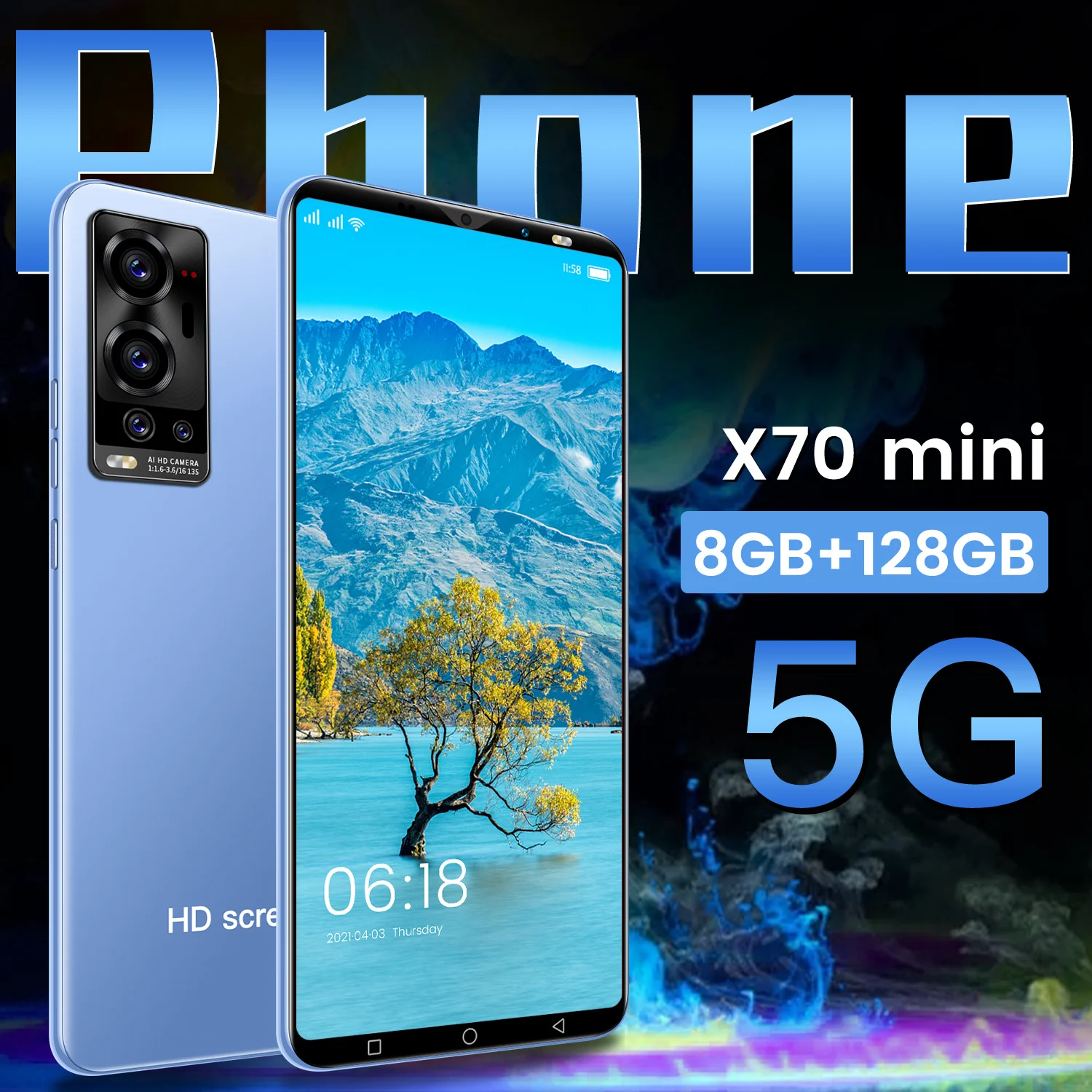 X70mini 5.1 Inch Smartphones Global Version 8+256GB 24+48MP 4800mAh Face Unlock Fast Shipping Unlocked Android 10 5G Cell Phone
X70mini 5.1 Inch Smartphones Global Version 8+256GB 24+48MP 4800mAh Face Unlock Fast Shipping Unlocked Android 10 5G Cell Phone