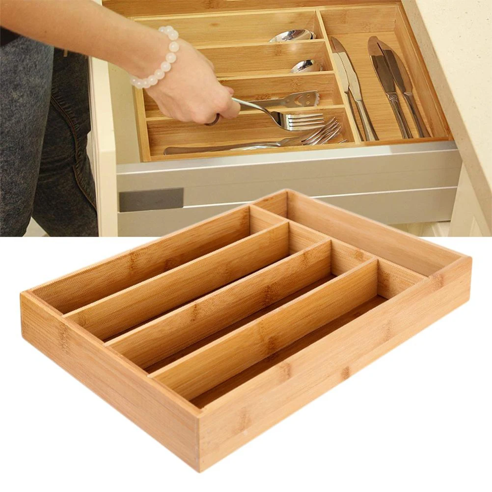 5 Grid Kitchen Bamboo Cutlery Tray Storage Box Non-Retractable Tableware Storage Box Kitchen Jewelry Tools Drawer Organizer
5 Grid Kitchen Bamboo Cutlery Tray Storage Box Non-Retractable Tableware Storage Box Kitchen Jewelry Tools Drawer Organizer