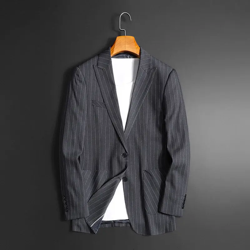 2021 Slim Vintage Suit Jacket Men Stylish Chaquetas Hombre De Vestir High Quality Striped Blazer Mens
2021 Slim Vintage Suit Jacket Men Stylish Chaquetas Hombre De Vestir High Quality Striped Blazer Mens
