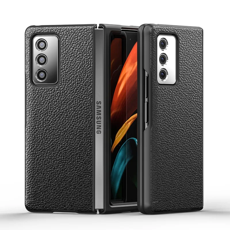 Genuine Leather Fold Case For Huawei Mate X2 5G Phone Case For Huawei MateX2 Case Funda Capa