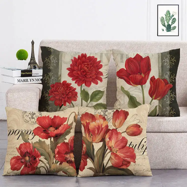 Floral Cushion Cover Colorful Flowers Throw Pillow Covers for Home Sofa Bedroom Pink Red Roses Decorative Pillowcases
Floral Cushion Cover Colorful Flowers Throw Pillow Covers for Home Sofa Bedroom Pink Red Roses Decorative Pillowcases