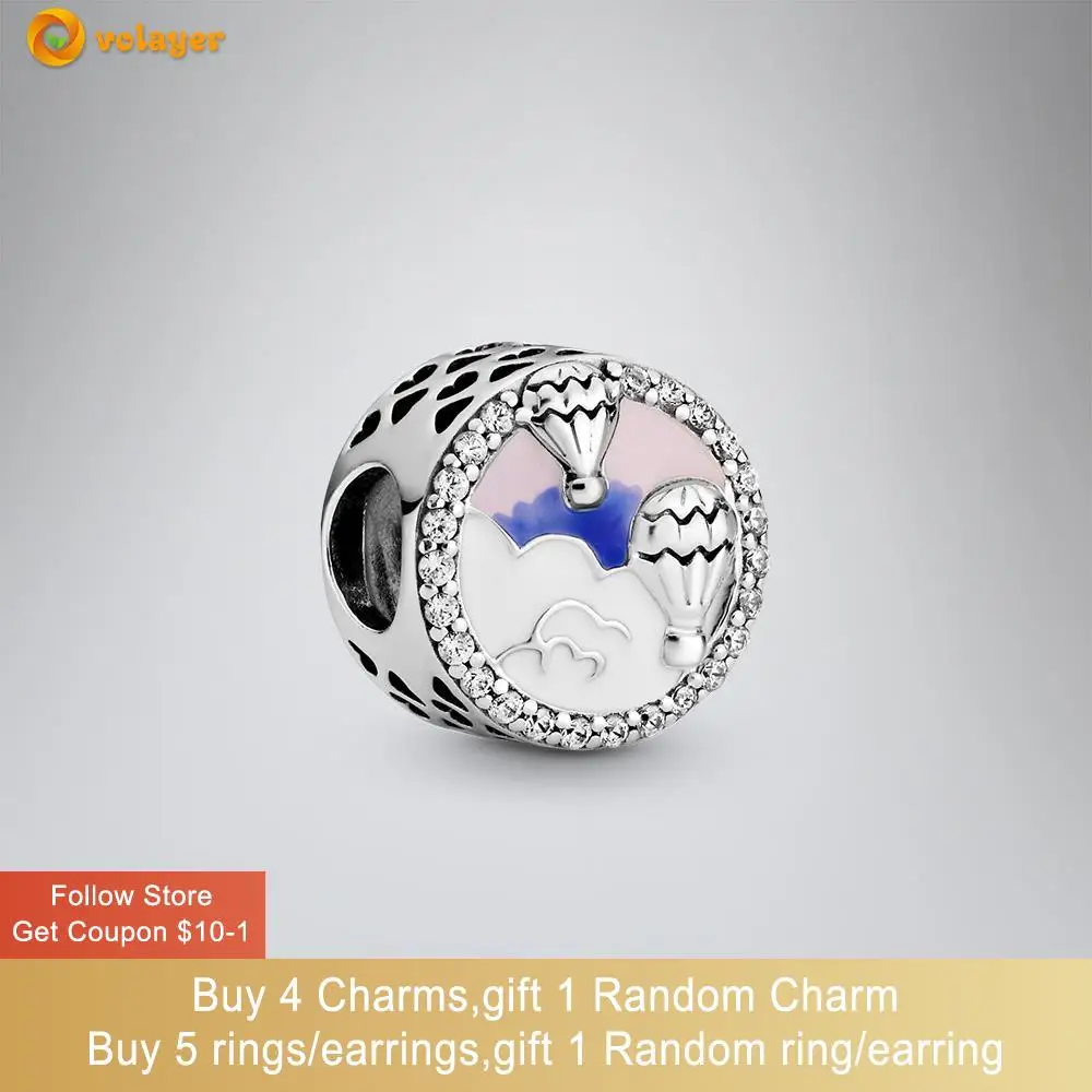 Volayer 925 Sterling Silver Beads Hot Air Balloon Trip Charms fit Original Pandora Bracelets for Women Jewelry Making Gift
Volayer 925 Sterling Silver Beads Hot Air Balloon Trip Charms fit Original Pandora Bracelets for Women Jewelry Making Gift
