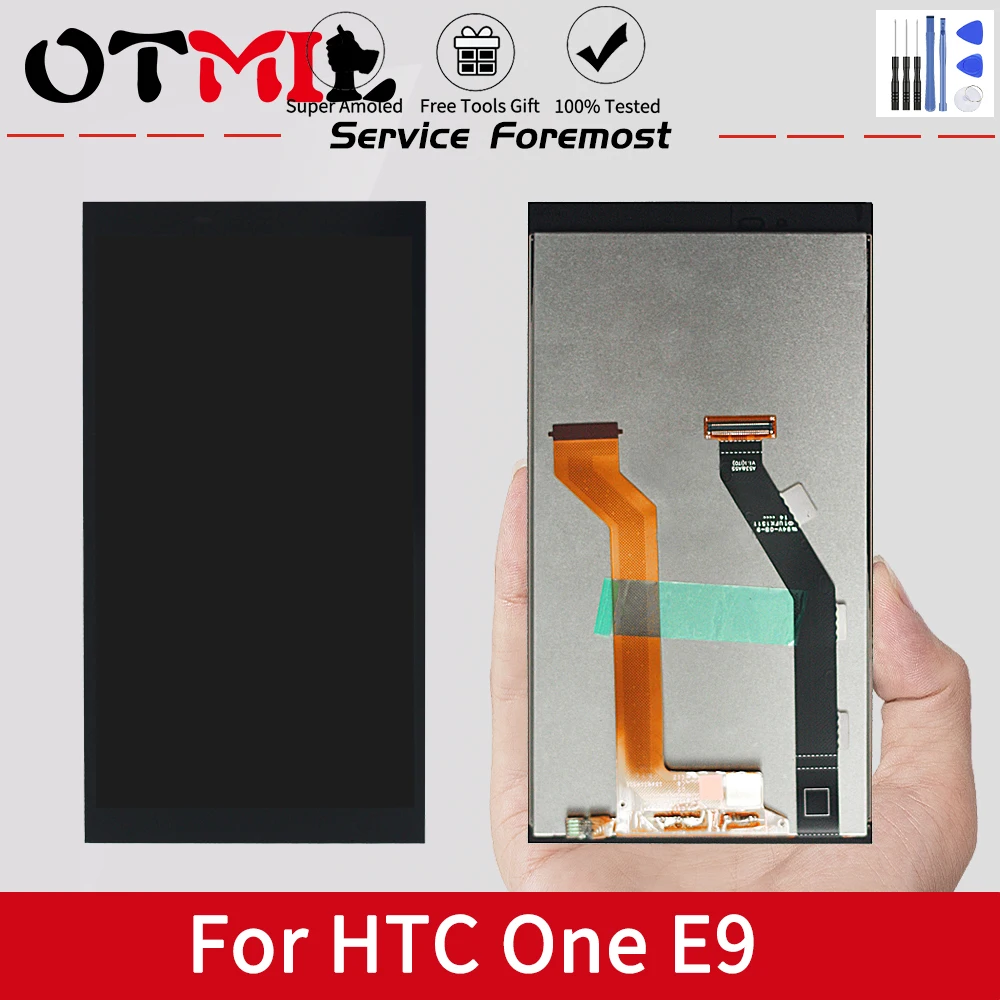 OTMIL ДЛЯ HTC One E9 ЖК-экран E9ST Сенсорный дигитайзер Панель дисплея сборки Мониторный модуль сборки для e9s on.