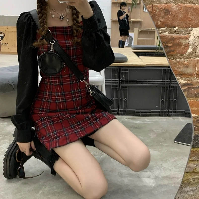 Korean Style Retro Chic Style Soft Girl Collar Plaid Dress for Women Slim Patchwork Elegant Dress Rac
Korean Style Retro Chic Style Soft Girl Collar Plaid Dress for Women Slim Patchwork Elegant Dress Rac